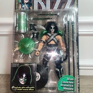 PETER CRISS KISS MCFARLANE 7 INCH FIGURE WITH MODEL RECORD ALBUM 1997 Seal.(#21)